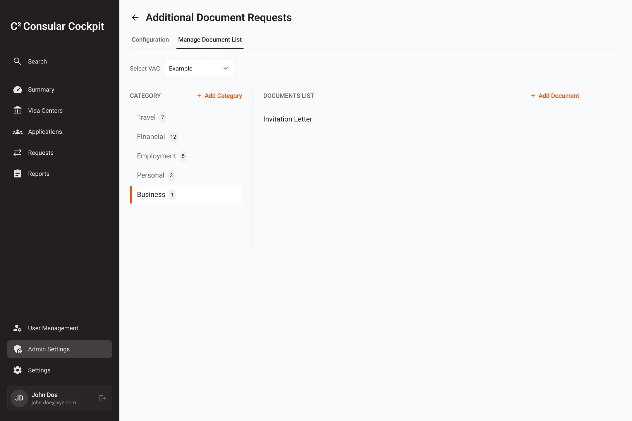 Document list