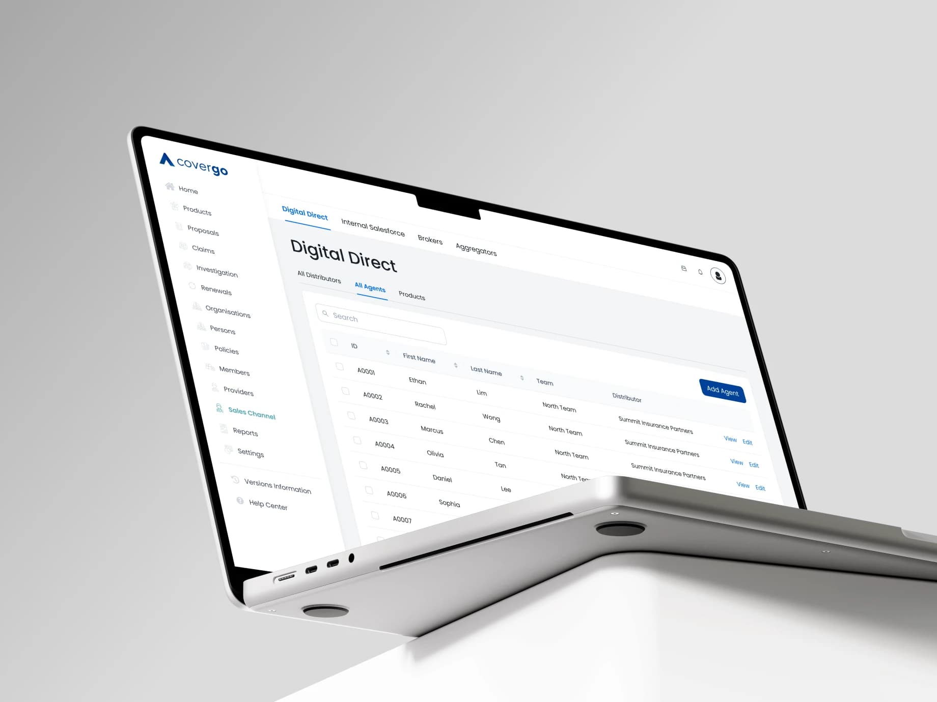 Sales channel dashboard