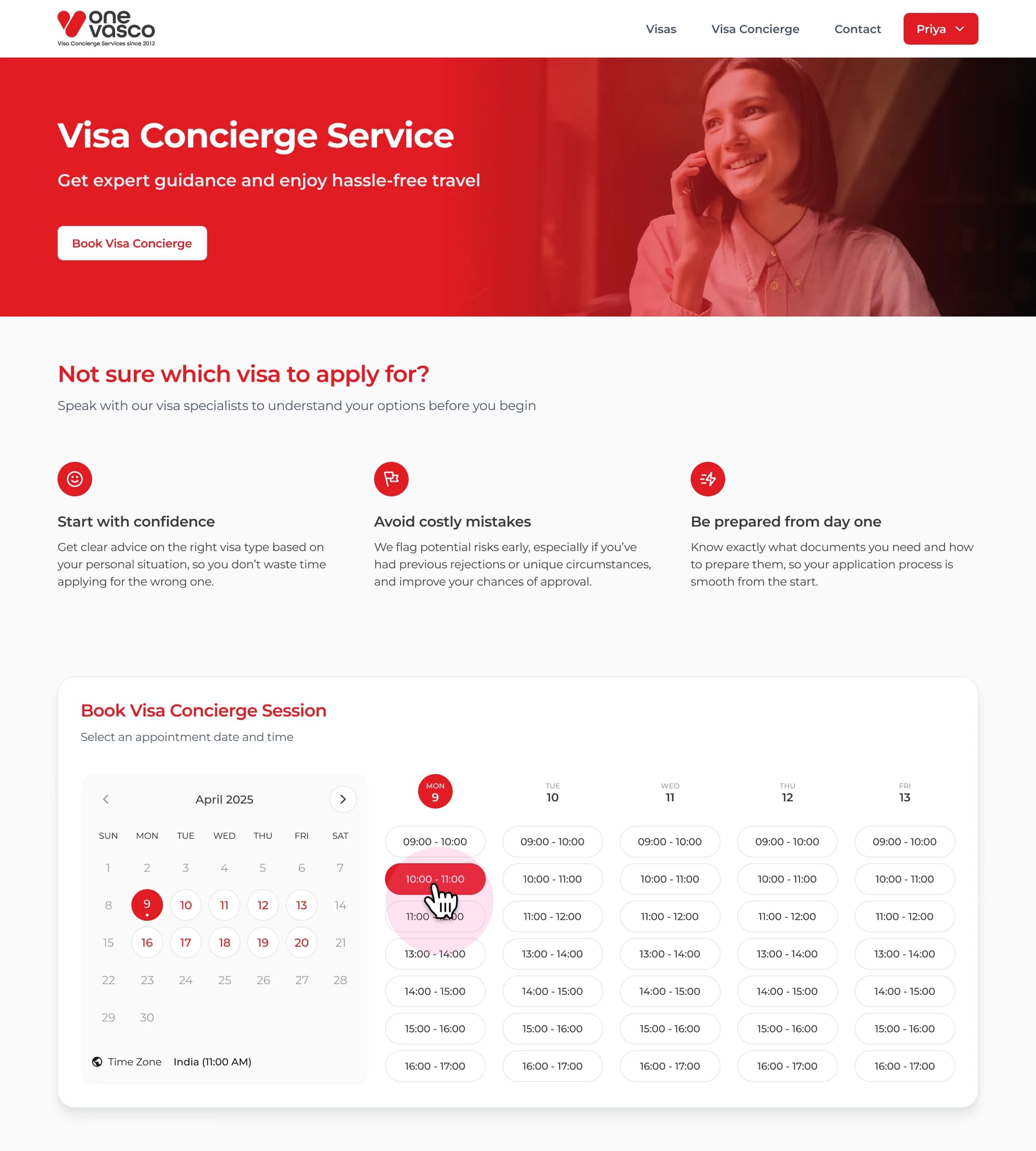 Option 02 — Landing page
